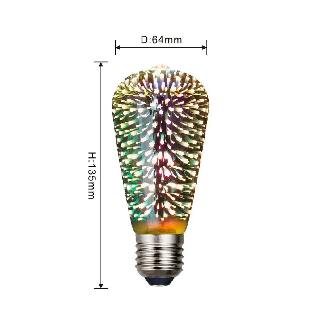Vintage Heart Glass LED Atmosphere Bulb | Bar & Home Décor Decorative LED Bulb Oasis Select E