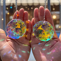 Round Crystal Sun Catchers Set of 2 – Glass Prism Rainbow Maker