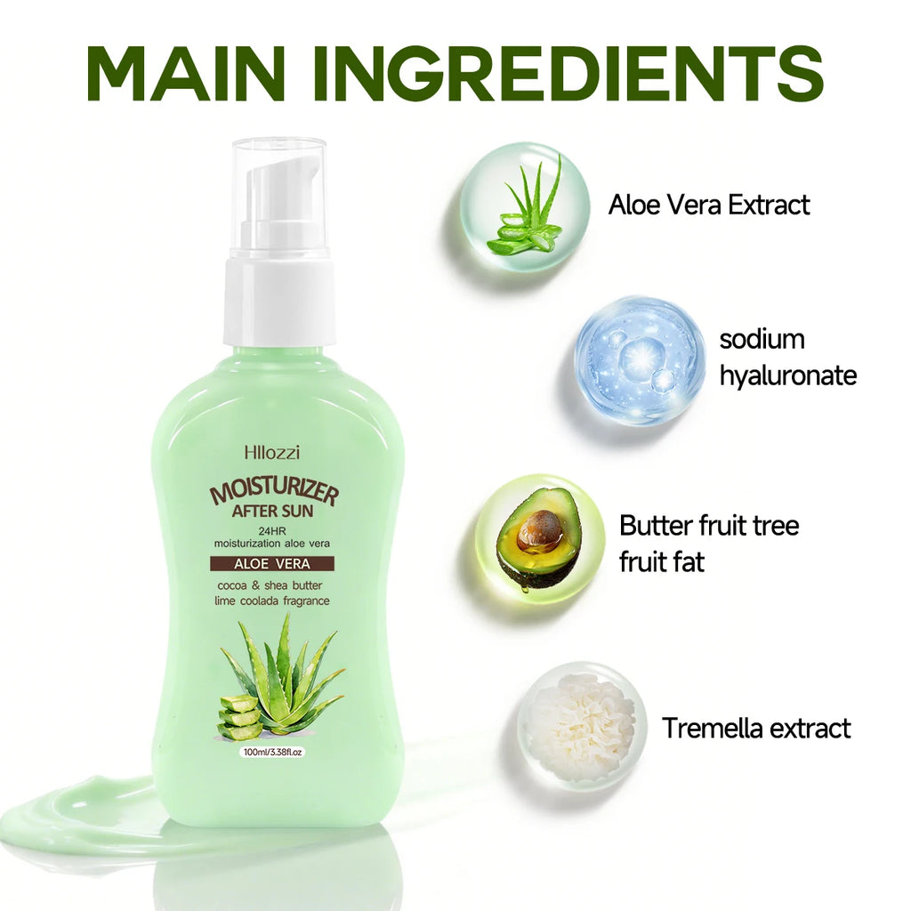 MOISTURIZER AFTER SUN ALOE VERA GEL，Quick absorption, non-greasy texture, post-sun hydration, suitable for both men and women Oasis Select