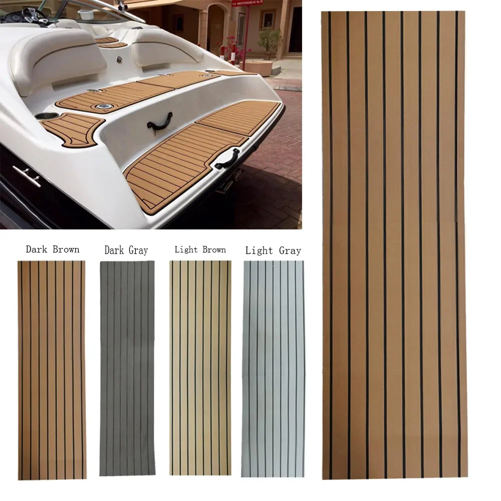 240*45*0.6cm EVA Teak Sheet Car Marine Boat Flooring Non-slip Mat Yacht Inflatable Boat Decking Self-Adhesive Anti Skid Pad Oasis Select