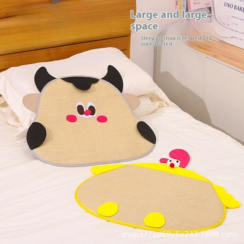 Summer Cooling Pet Mat - Cartoon Cat Bed & Scratcher, Sofa - Protective Cat Sleeping Pad, Anti - Scratch Nap Mat Oasis Select
