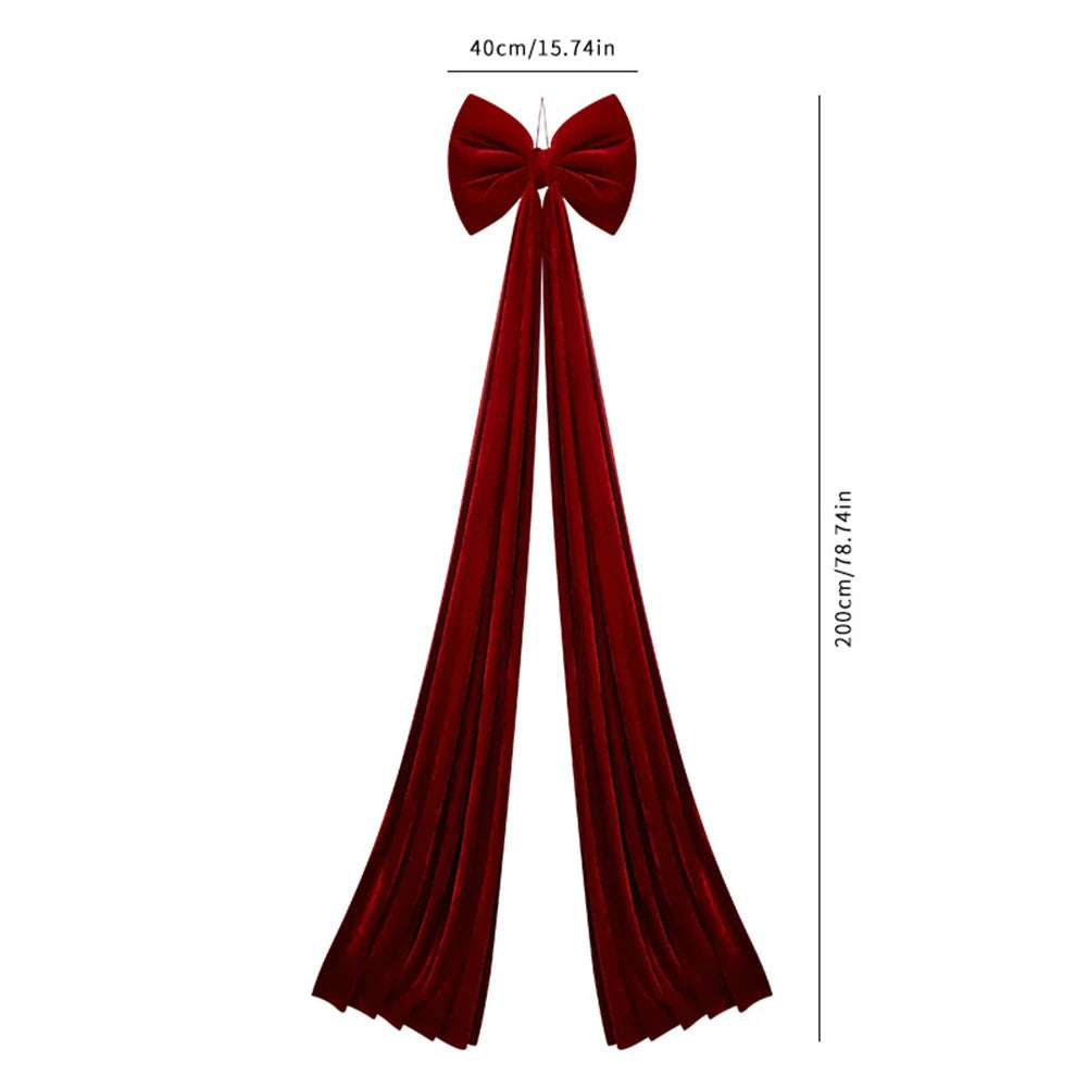 Decoration Festive Tree Decoration Christmas Bow Decoration Adorn Tree Or Garland Centerpiece For Festive Table Oasis Select Wine red China Mainland