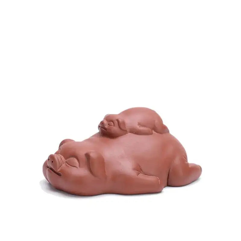 Purple Clay Pig Tea Pet Pig Can Raise Tea Table, Tea Art, Tea Ceremony, Creative Personality, Tea Table Ornaments Oasis Select