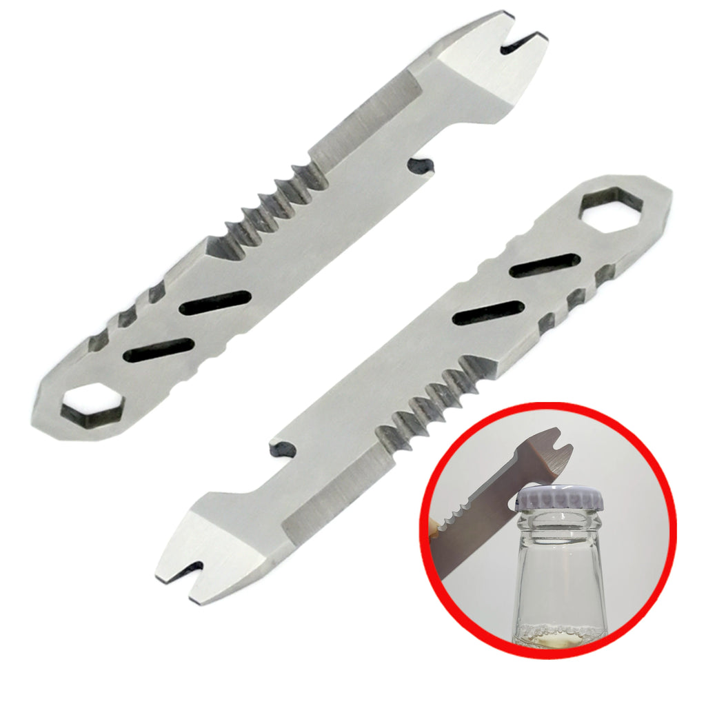 New Mini Stainless Steel Multifunctional Pry Bar, Mini EDC Hex Wrench, Bottle Opener, Portable Outdoor Bicycle Repair Tool Oasis Select