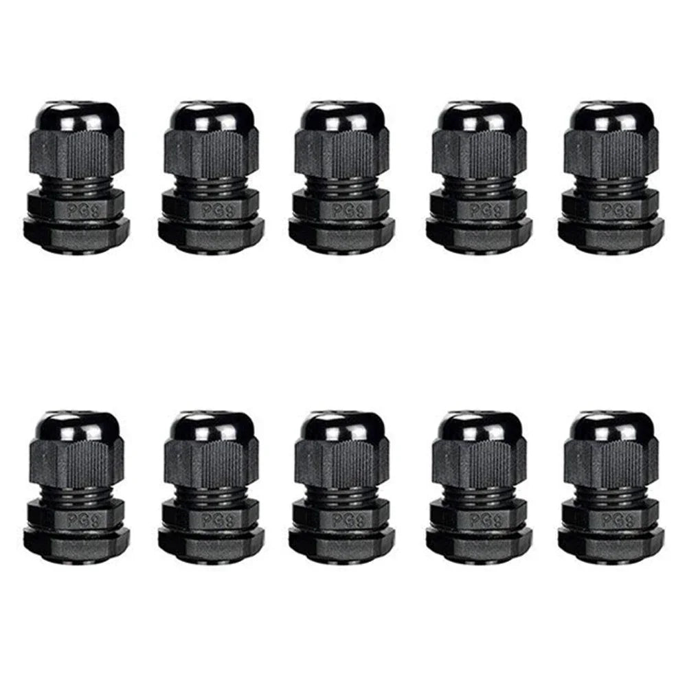 10 Pieces Nylon Cable Gland Kit, Waterproof Ip68 Cable Gland Joints Adjustable Locknut, Pg7 Pg9 Pg11 Pg13.5 Pg16 Oasis Select PG9