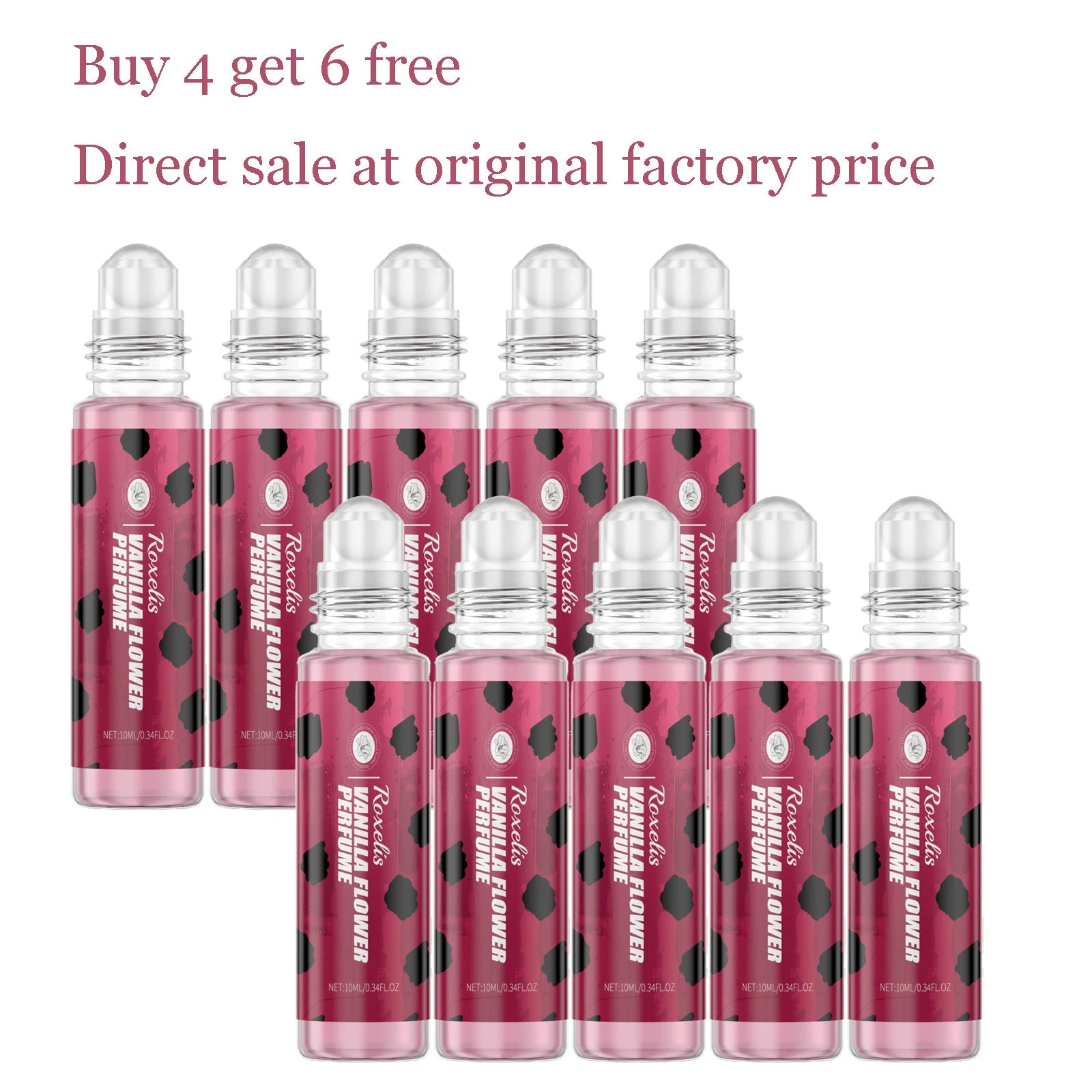 10ML Unisex Vanilla Floral Perfume Eau De Toilette Long Lasting Fresh Natural Fragrance Chram Enhancement Daily Sweet Perfume Oasis Select 10 pcs United States