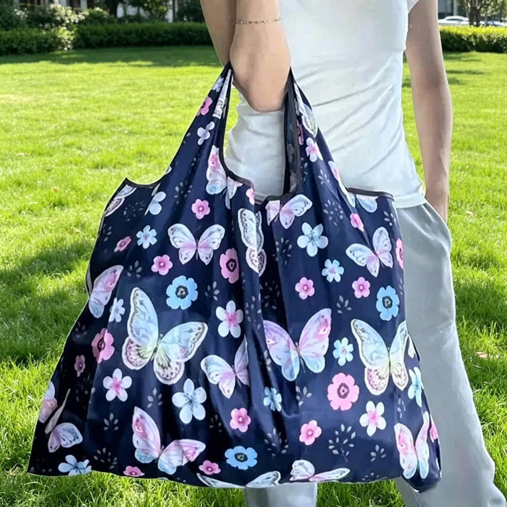 Tote Bag Large Capacity Tote Bag Satchel Lightweight Shopping Bag Printed Pattern Outdoor Foldableable Satchel Camping Travel Oasis Select