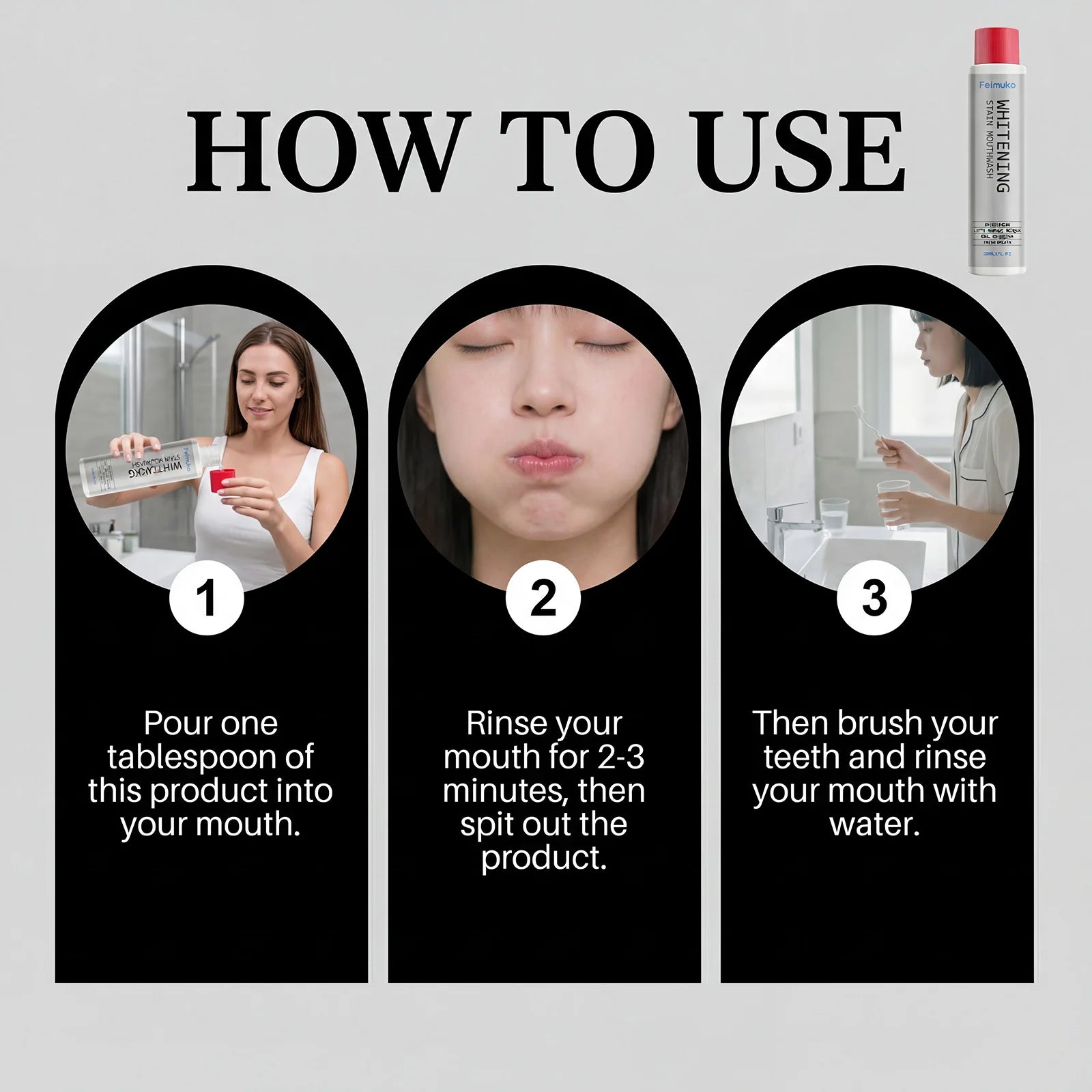 Fresh Breath Mouthwash Gentle Formula Brightening Teeth Mint Flavor Daily Oral Care Portable Alcohol Free Non Irritating 30ml Oasis Select