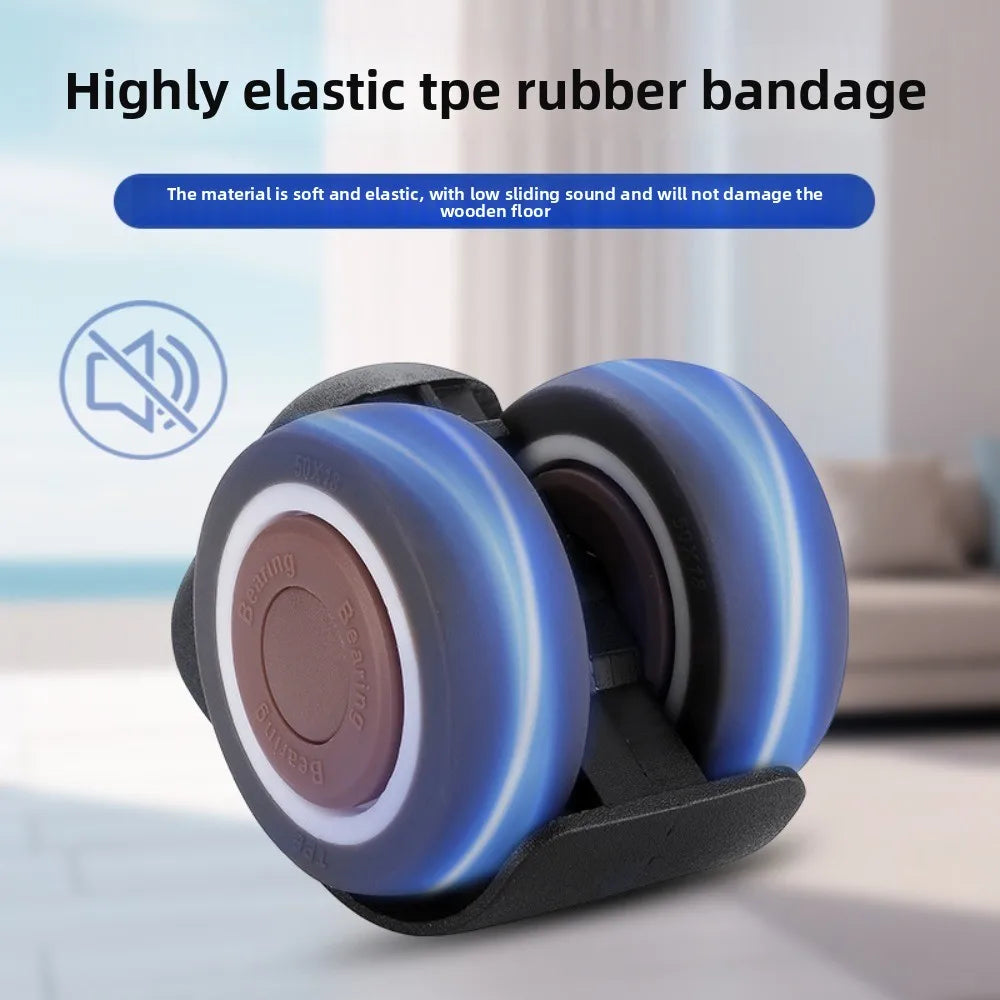 2 Inch Office Chair Wheel Caster 2" 50KG 360 Degree Mute Swivel Castor Furniture Feet Replacement Wheels Roller Rubber Oasis Select 2inch 40x65mm 5pc