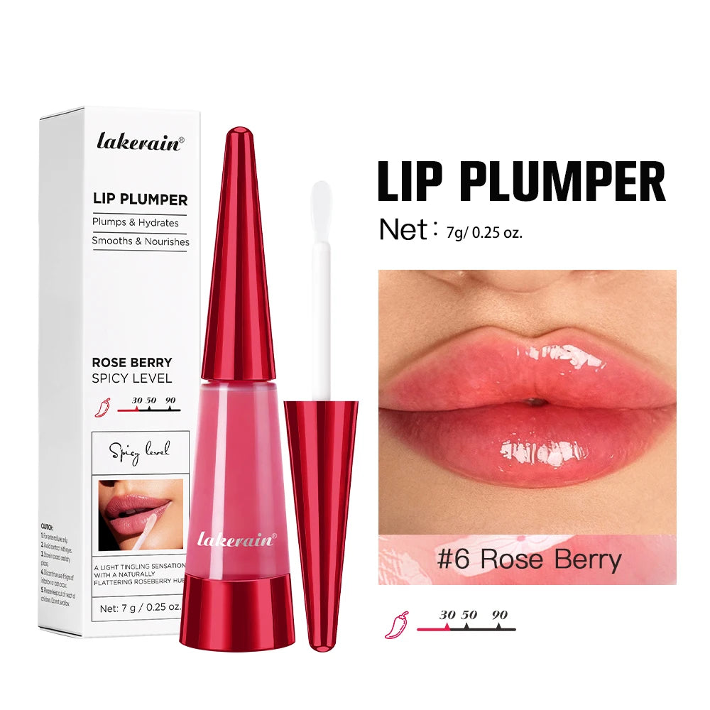 Lip Plumper Reedle Shot Plumping Serum Moisturizing Anti-Wrinkle Lip Gloss Transparent Plump Sexy Lips Care Korean Cosmetics Oasis Select 6Rose Berry