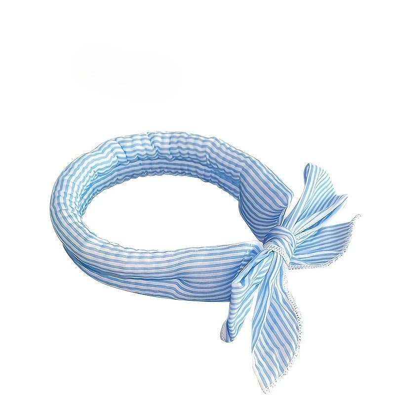 1pc Universal Summer Pet Cooling Ice Scarf,Dog & Cat Neck Collar,Physical Heatstroke Prevention Cool Towel,Outdoor Ice Neck Ring Oasis Select Blue