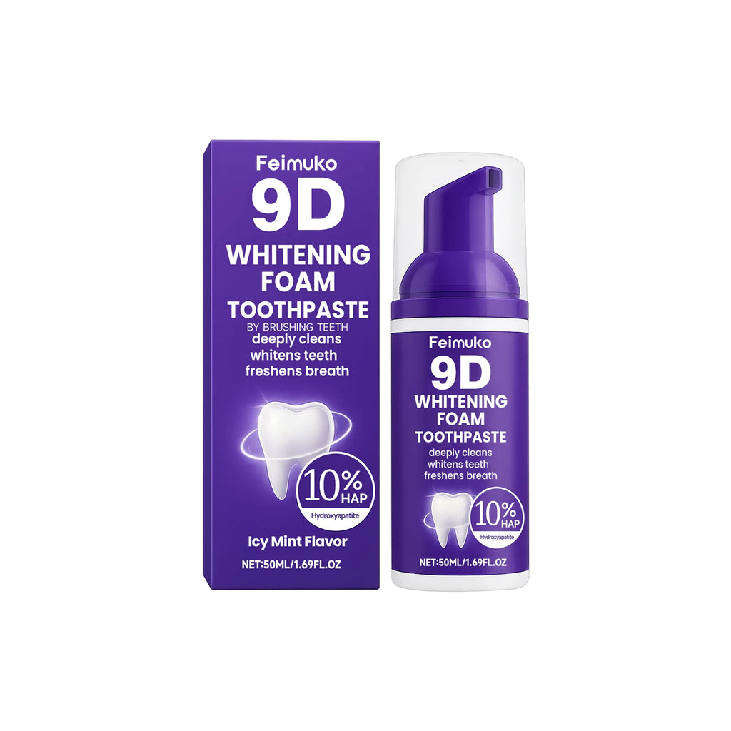 FEIMUKO 9D Whitening Mousse Toothpaste – Plaque & Stain Removal Whitening Mousse Toothpaste Oasis Select 50g boxed