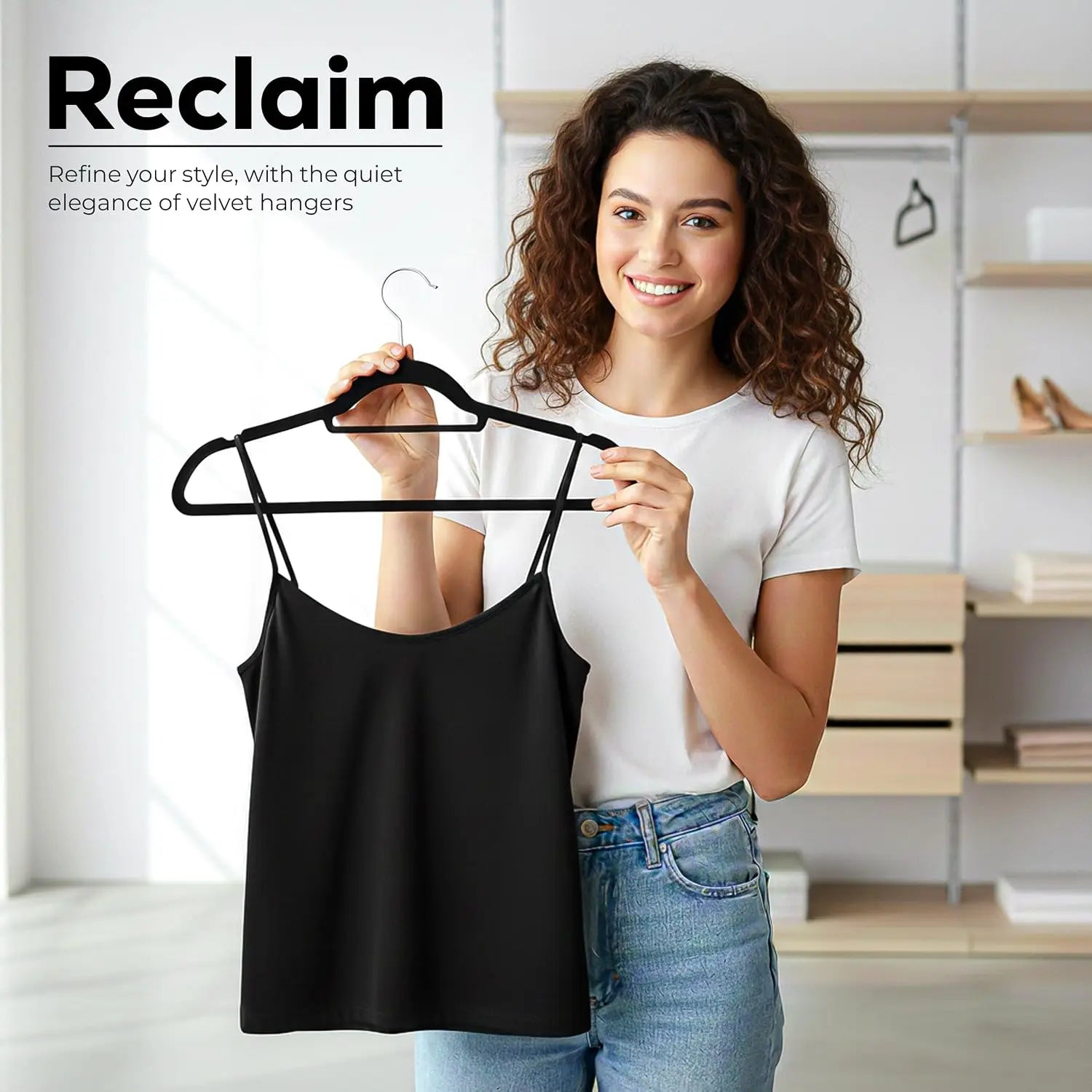 50pcs Velvet Hangers Non-Slip Slim, with Tie Bar&360° Swivel Hook,Heavy Duty Space Saving Coat Clothes Hangers Clothes Organizer Oasis Select