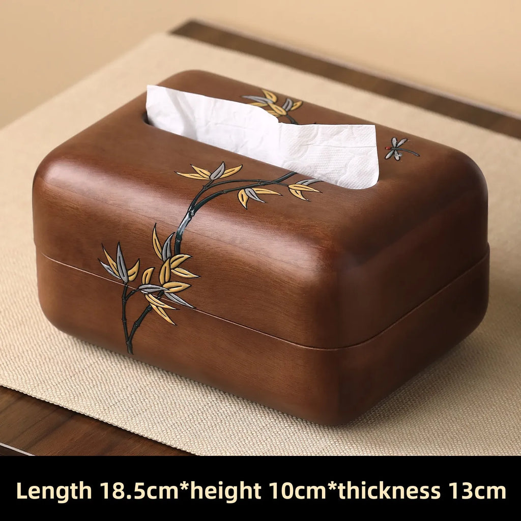 New Chinese Style High-end Tissue Box Living Room Coffee Table Chinese Style Paper Box Decoration Desktop Home Use Oasis Select B