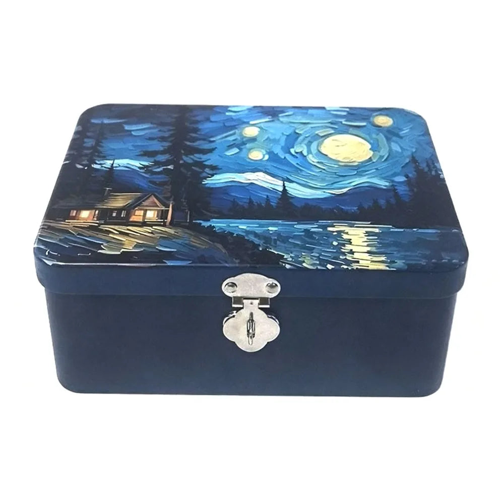 Large Size Storage Box Metal Material Private Storage Password Lock Box Password Lock Desktop Organizer Personal Items Oasis Select Type A