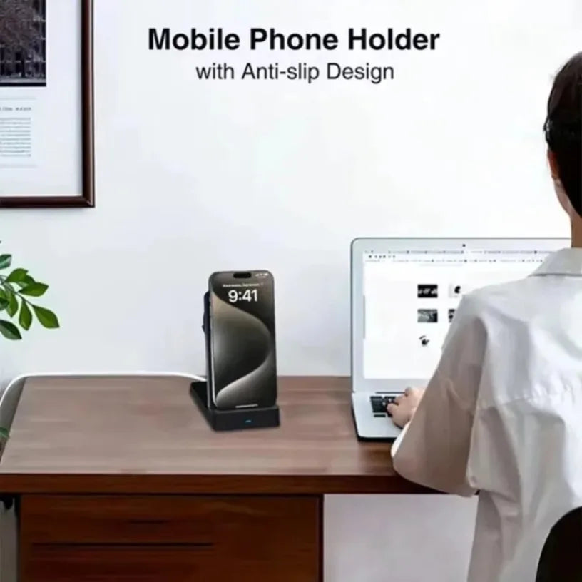 Magnetic Fast Charging Station 15W Wireless Charger Desktop Fold Smart Phone Holder Charge For Magsafe iPhone 16 15 14 13 12 Pro Oasis Select