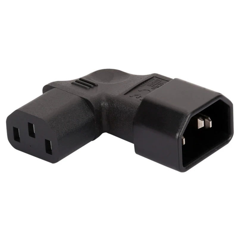 3pin Male To Female Extend 90 Degree Down Up Angle AC Converter IEC 320 C14 To C13 Left Right Angle AC Adapter IEC 320 Oasis Select Left