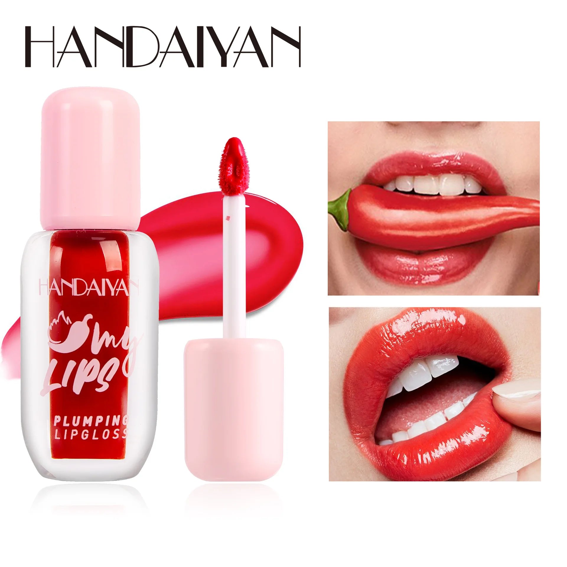 Handaiyan Pearlescent Lip Gloss – 8 Shades, Plumping & Long Lasting
