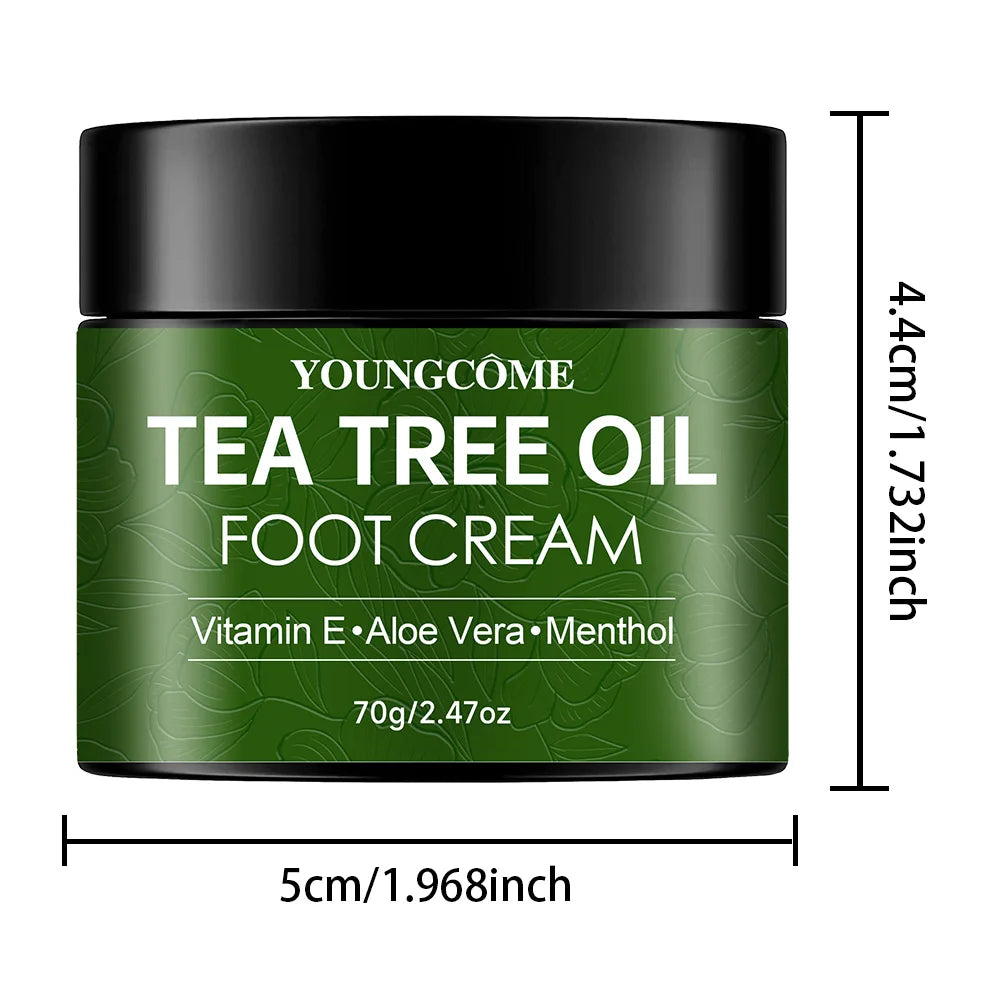 YOUNGCOME Tea Tree Foot Cream – Soften & Hydrate Rough Heels
