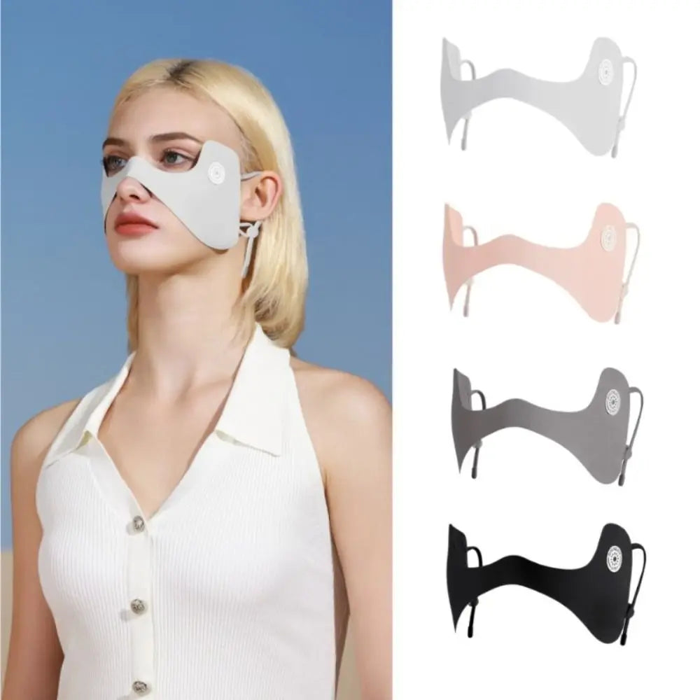 New Anti-UV Sunscreen Mask Eye Protection Sun Protection Face Mask Breathable Ice Silk Sunscreen Eye Patches Summer Oasis Select