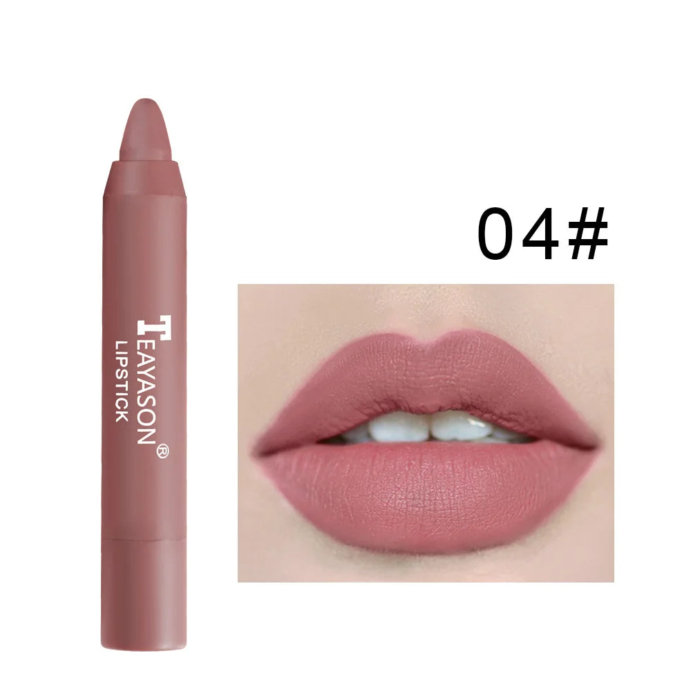 TEAYASON Velvet Matte Lip Crayon – Long-Lasting High Pigment
