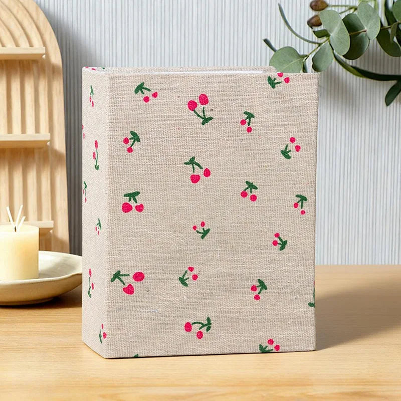 100 Pockets Photo Album Linen Cover DIY Writable Slip-in Picture Albums 4x6 Photos Photo Storage Wedding Family Anniversary Oasis Select H