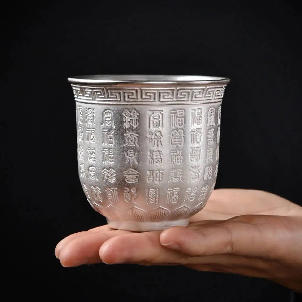 teacup Ceramic Kung Fu Tea Cup Ceramic Gilt Tasting Cup Master Cup Hundred Blessings Single Cup Oasis Select