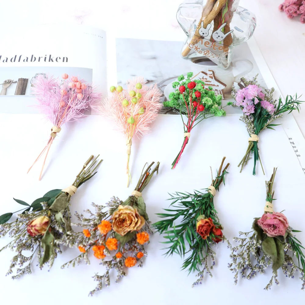 Dried Flower Bouquet High-Quality Fingertip Bouquet Greeting Card Decoration Versatile Diy Flower Kit For Diy Projects Event Oasis Select