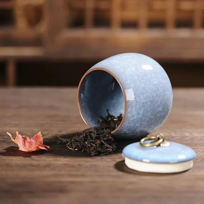 Ceramic Caddies Tea Container Coffee Canister Porcelain Tea Caddy Tea Storage Box Container Oasis Select