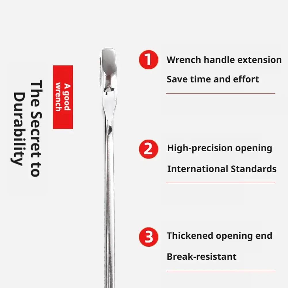 8–18mm Flexible Head Ratchet Wrench | 72-Tooth Vanadium Steel
