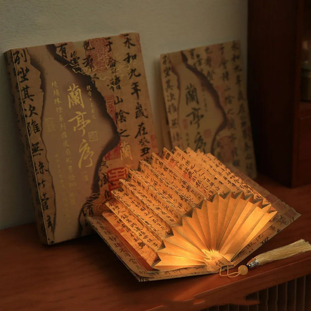 3D DIY Book Lamp – Fan-Shaped Folding Night Light Kit