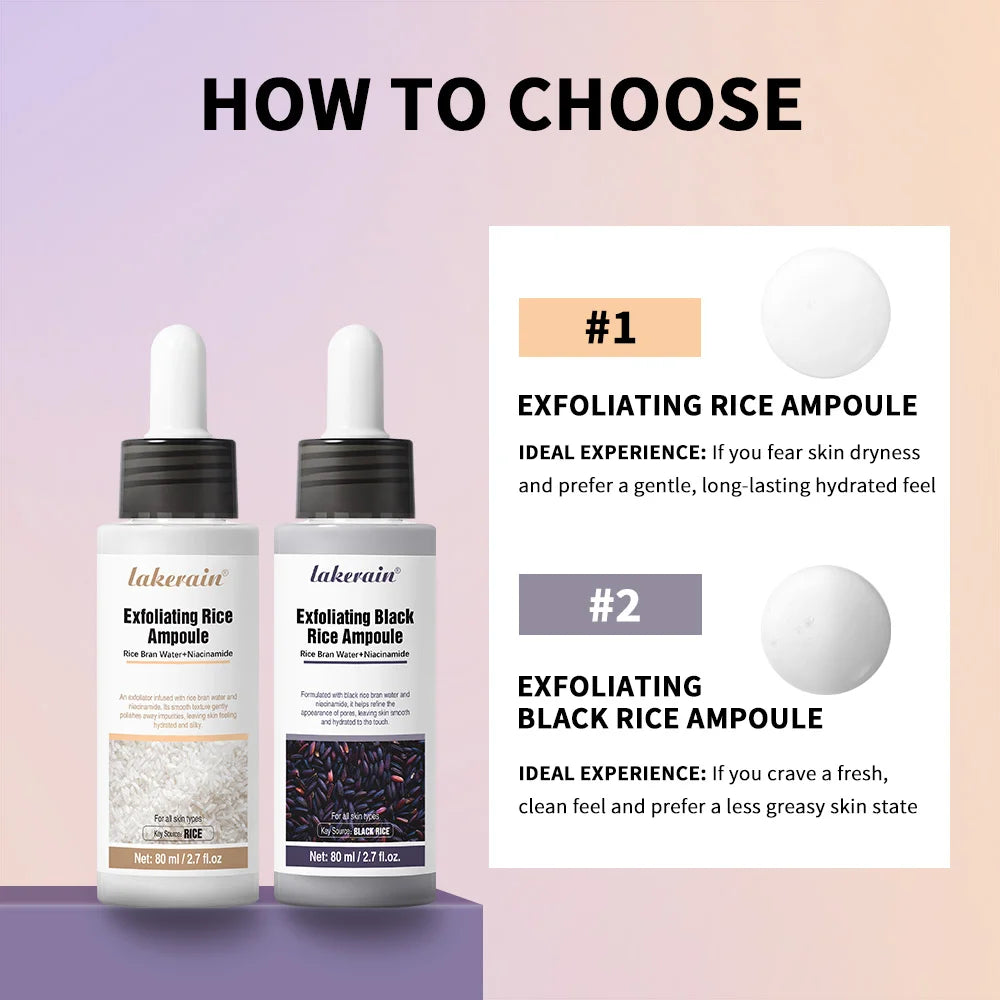 White Black Rice Peeling Essence Exfoliating Moisturizing Exfoliating Hydrating Serum Moisturizing Rice Toner Gentle Skin Care Oasis Select