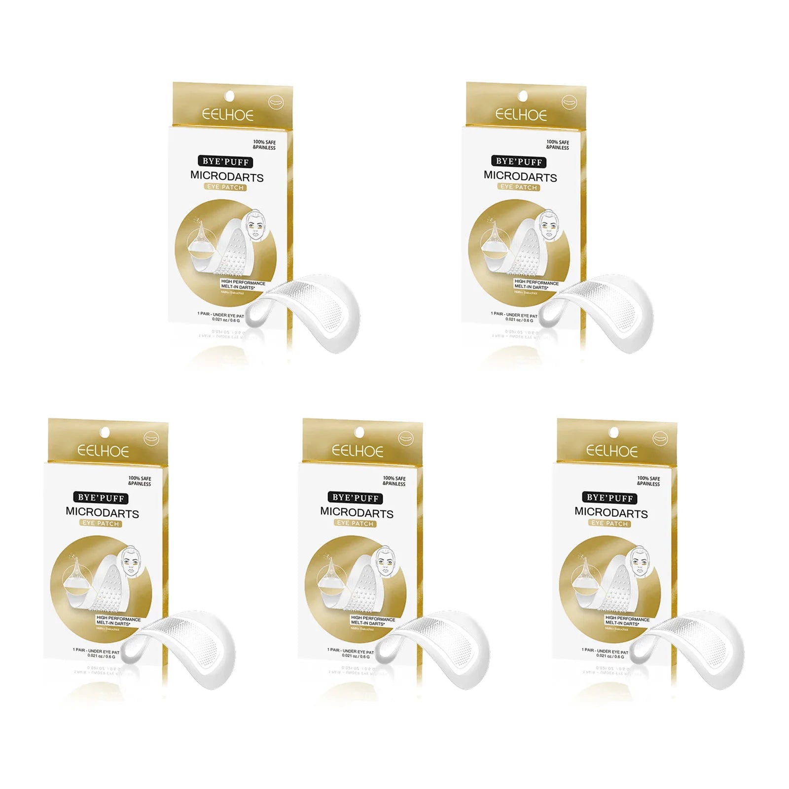 Hyaluronic Acid Microneedle Eye Patches Reduces Dark Circles & Puffiness Fade Fine Lines Under Eyes Nourishes Delicate Eye Skin Oasis Select 5 pairs