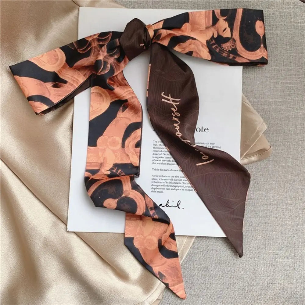 New Floral Headband Ribbon Oil Painting Headscarves Chinese Style Floral Scarf Oasis Select 5