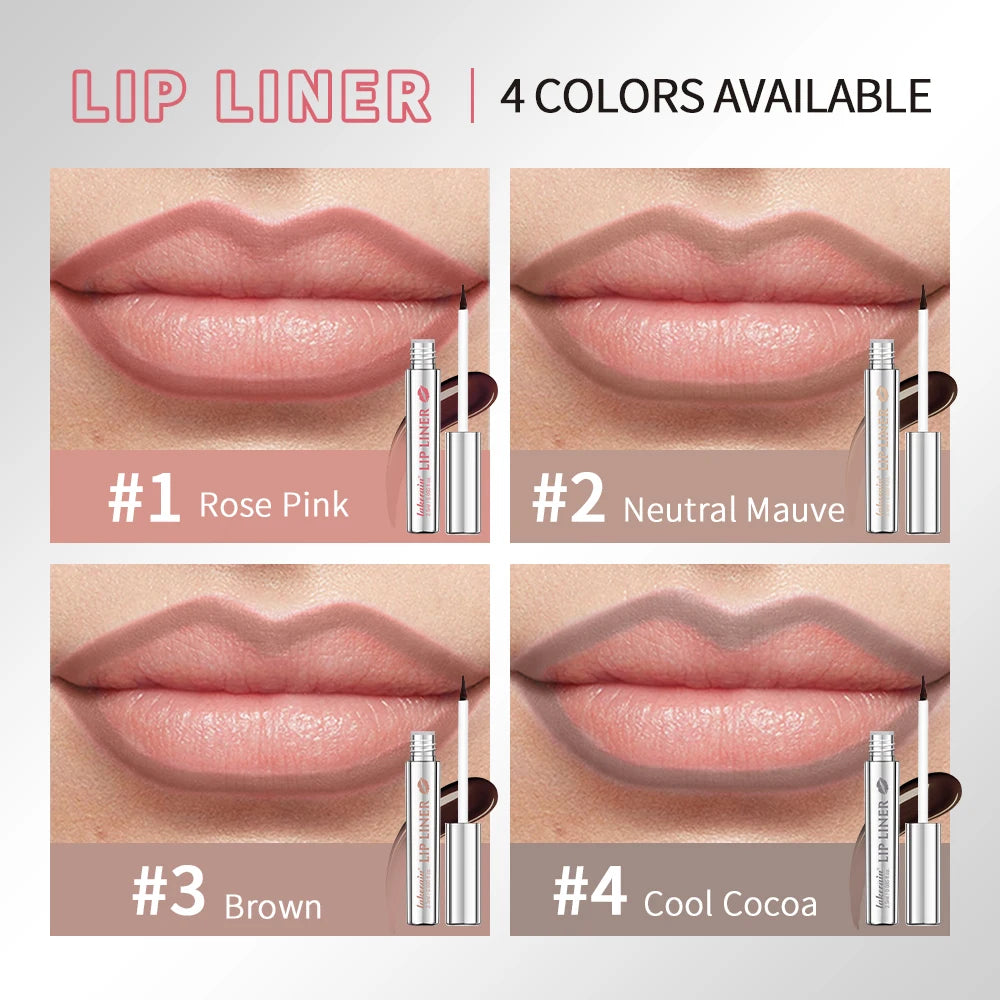 Transfer-proof Peel Off Lip Liner Waterproof Smudge-proof Long-Lasting Matte Velvet Lip Liner Ink Tattoo Makeup Lip Liners Oasis Select