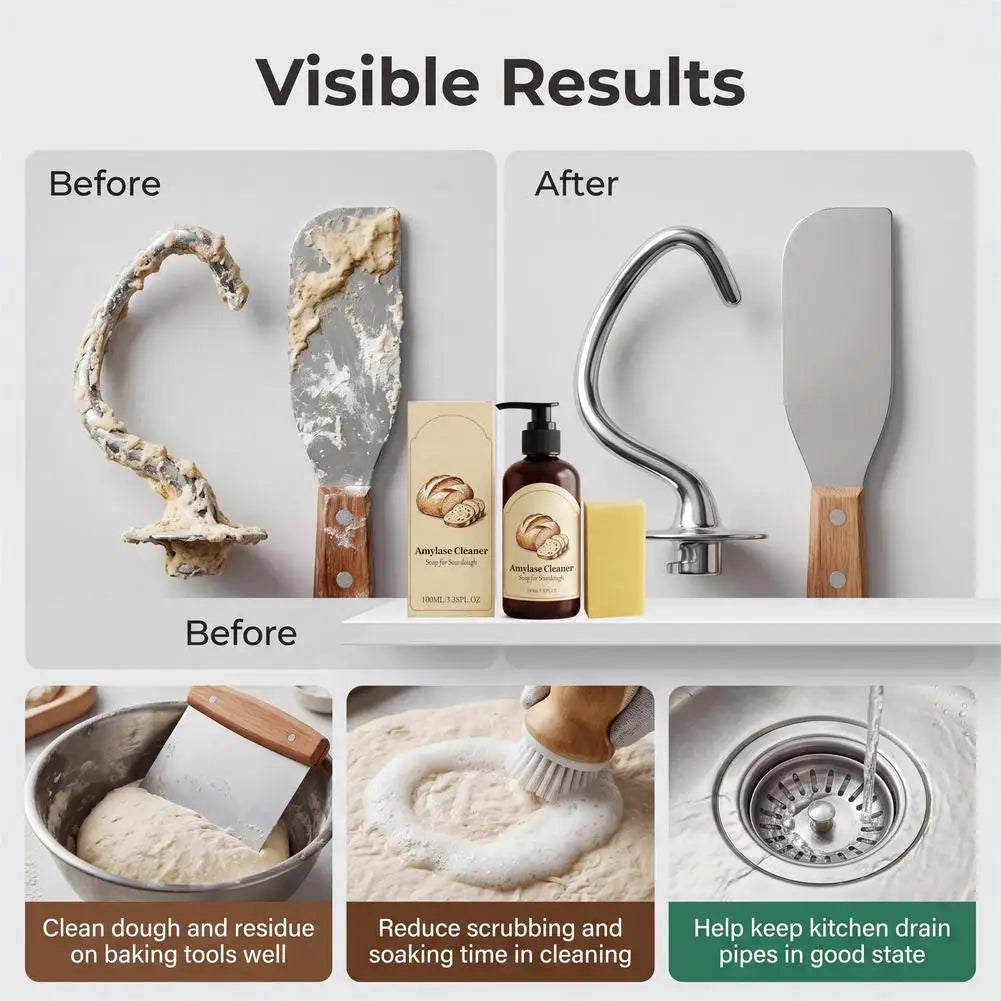 Professional Baking Kitchen Cleaner Amylase Formula Dissolve Dirt Quickly Avoid Grease Accumulation Inside Household Pipes Oasis Select