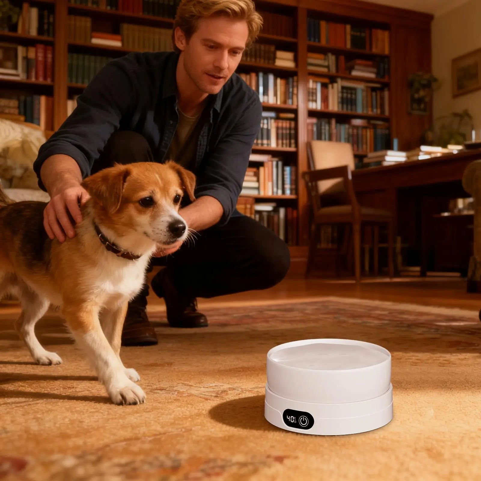 Heated Water Bowl for Dogs 4 Temperature Settings Pet Drinking Plate Thermal Dog Water Bowl for Chickens Ducks Animals Puppy Oasis Select