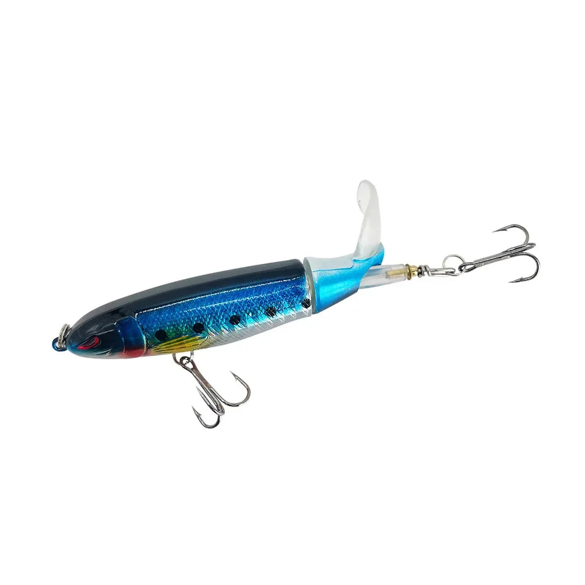 1/4/8Pcs 15g Topwater Fishing Lure Whopper Popper Artificial Bait Hard Plopper Soft Rotating Tail Fishing Tackle Fishing Bait Oasis Select Color H 15g
