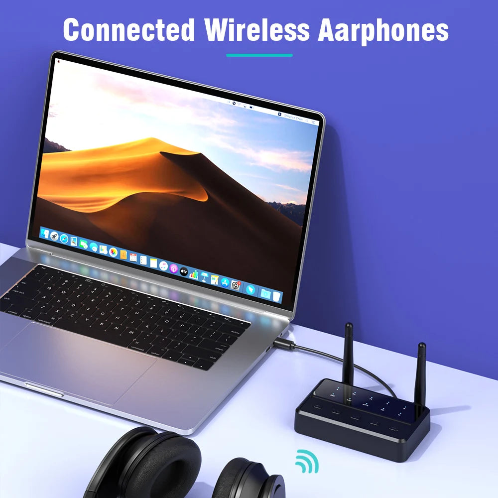 Desktop aptX-Adaptive AD/HD/LL AAC 2 in 1 Bluetooth Audio Transmitter Receiver 3.5MM AUX RCA Stereo HiFi Music Wireless Adapter Oasis Select