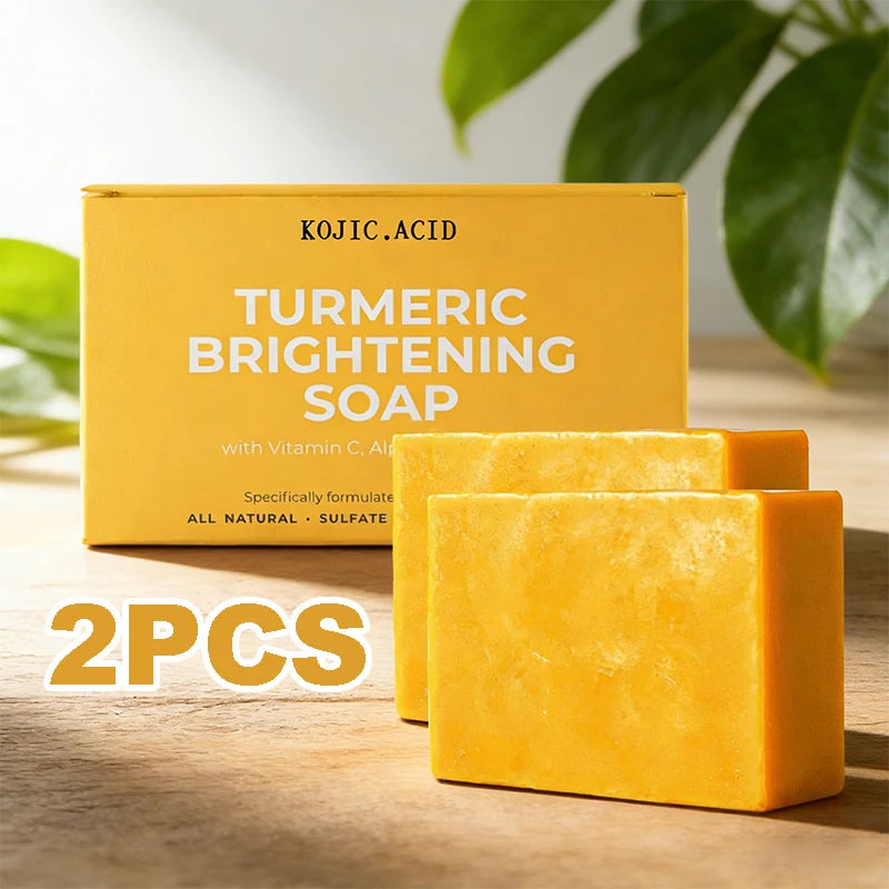 2PCS Turmeric Acid Soap Handmade Soap, Bath Soap, Cleaning Soap, Moisturizing, Suitable for all skin types, unisex, Valentine's Oasis Select orange 200g