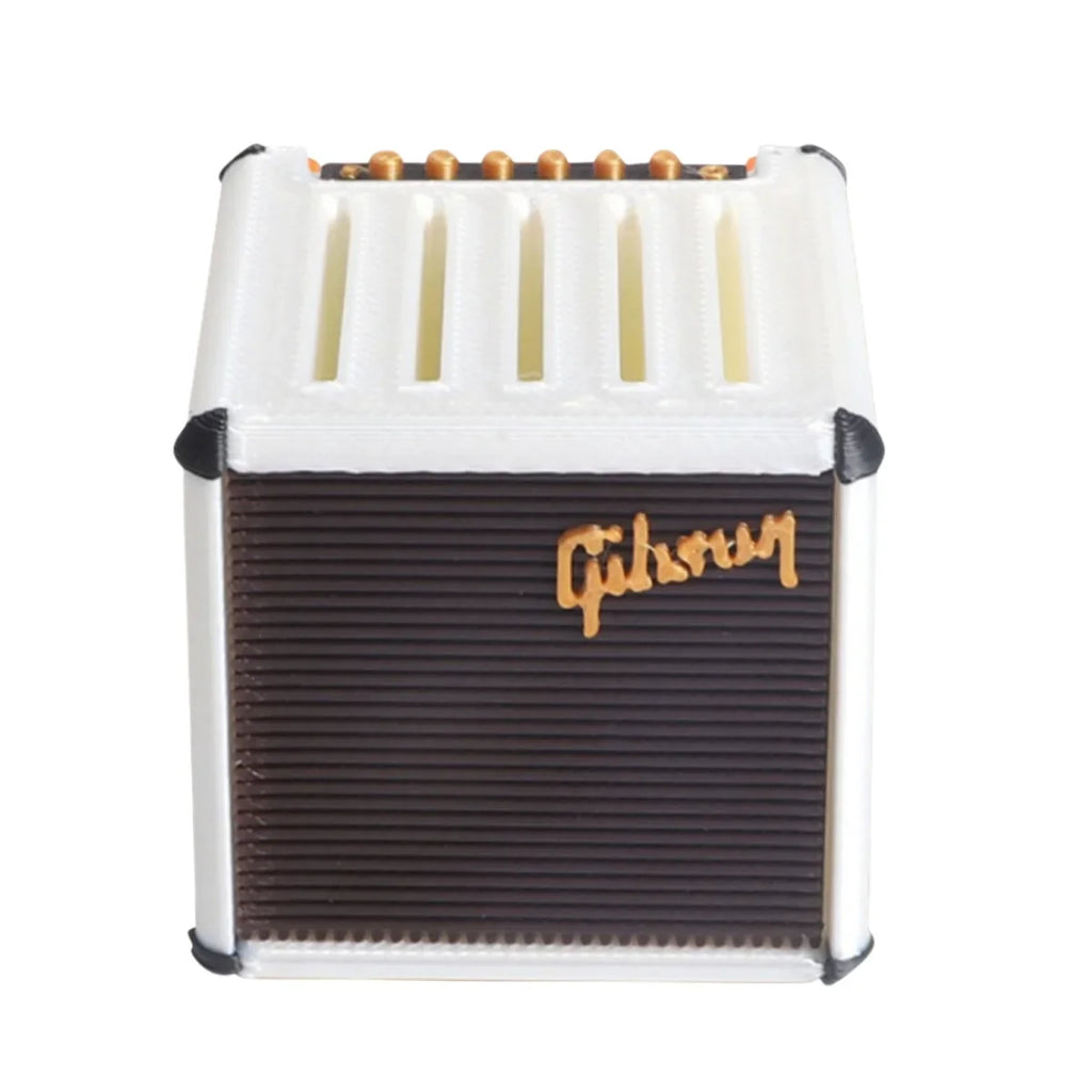 Amp-Shaped Guitar Pick Holder – 3D Printed 5-Slot Organizer for All Pick Thicknesses, Desk & Amp Display Oasis Select WHITE