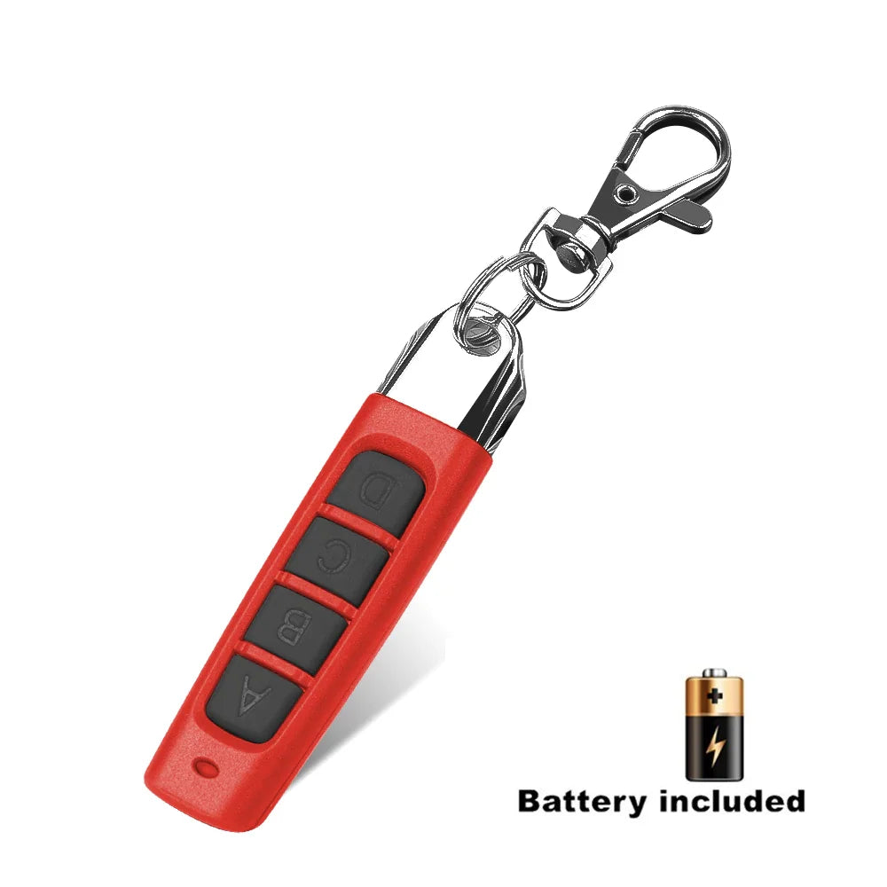 Universal Garage Door Opener Remote Control 433MHZ Clone Learning Rolling Code Duplicator For Gate Garage Door Oasis Select Red
