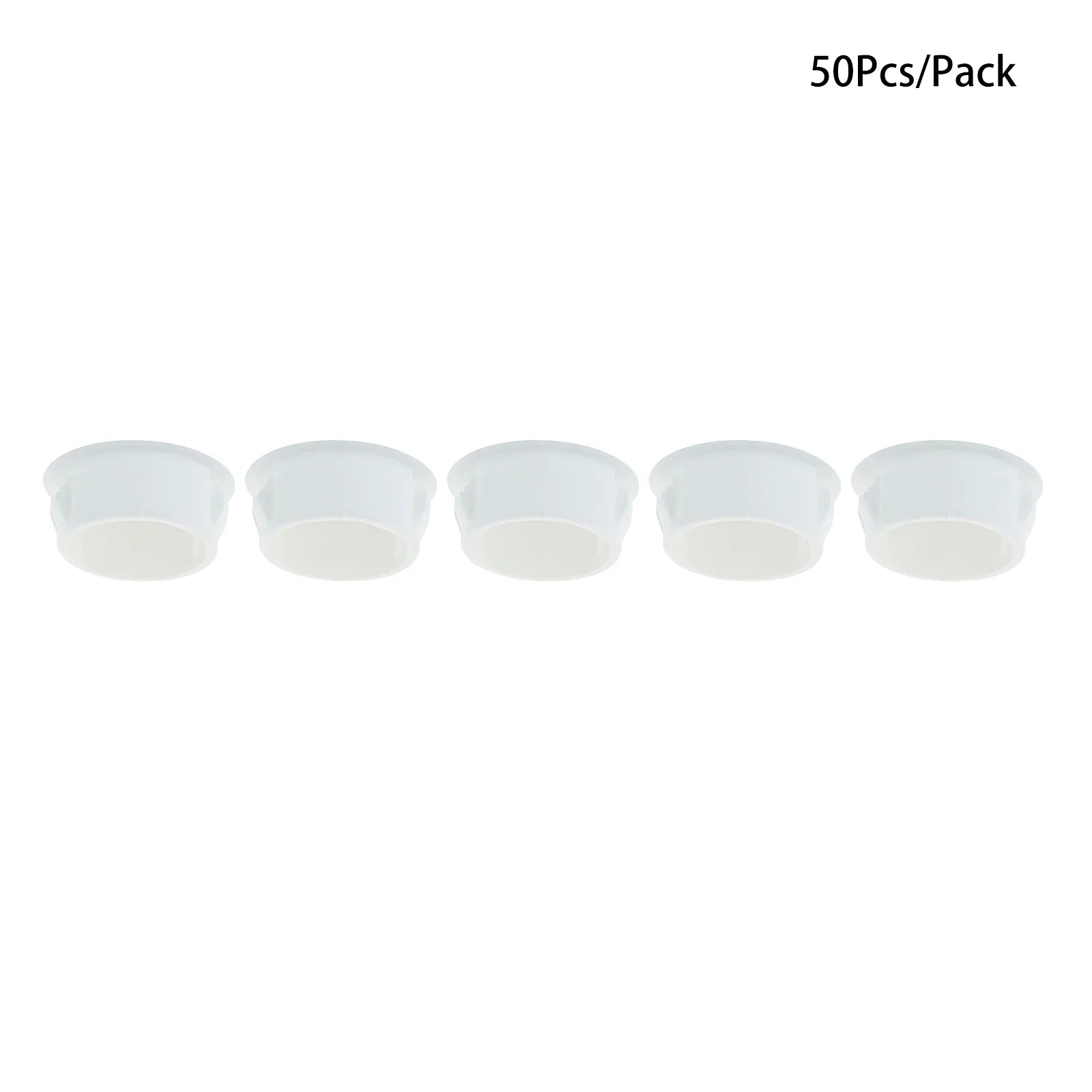 50Pcs Plastic Blanking End Caps Hole Plugs 5mm–32mm Black/White