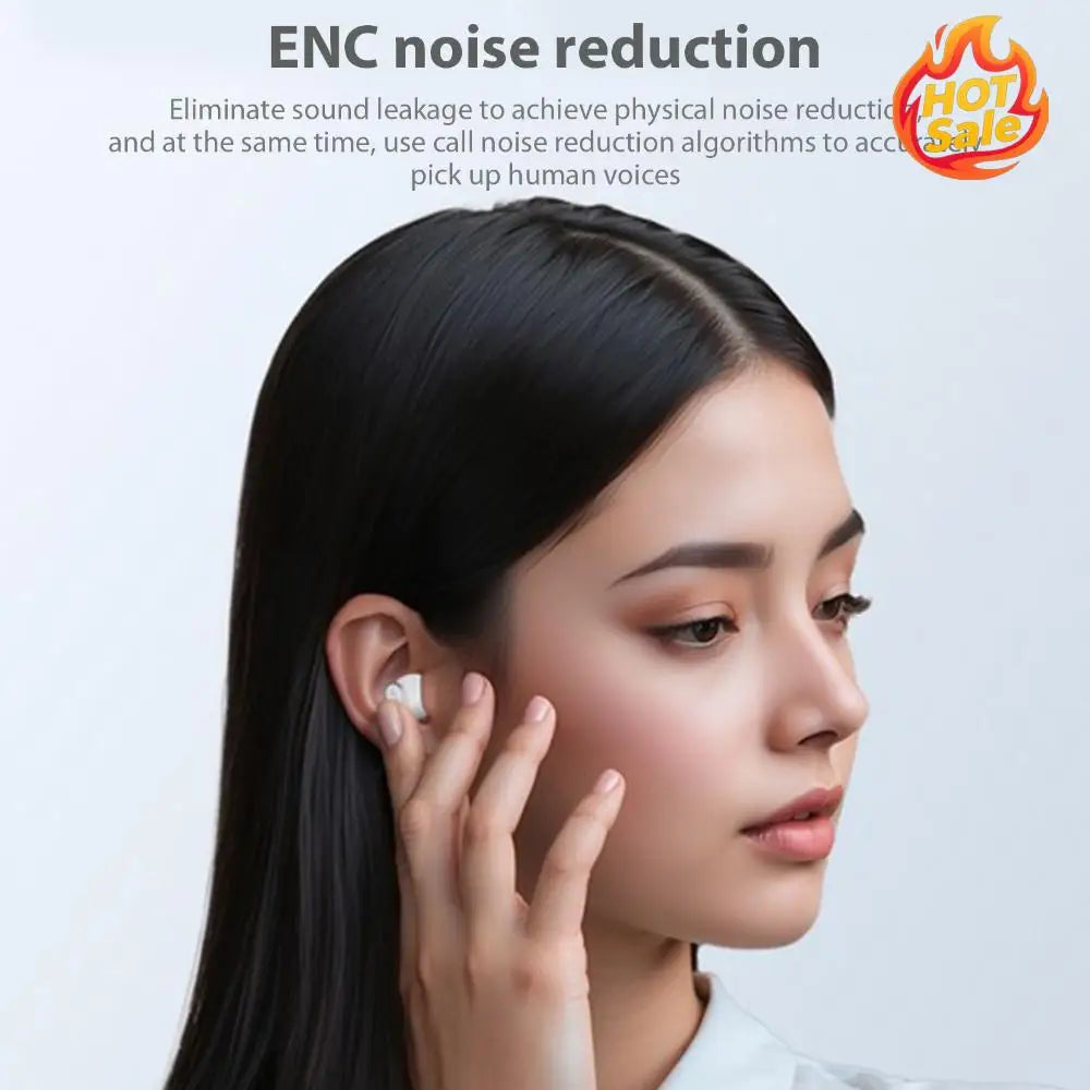 Stereo BT Earbuds LED Display Noise-Canceling Earphones DT5.0 2 In 1 HiFi Headphones for Running Fitness Learning Accessories Oasis Select
