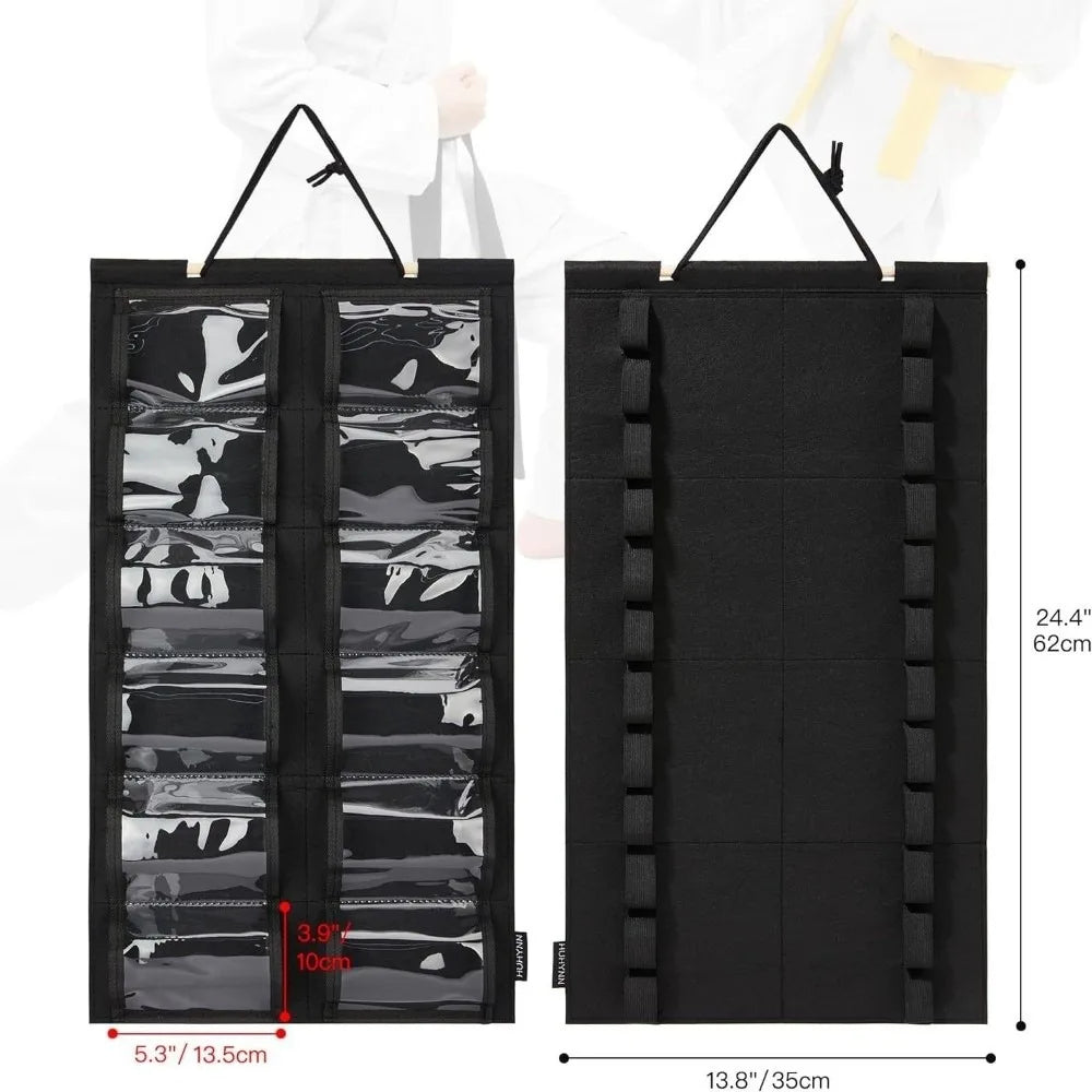 Karate Belt & Medal Display Storage Rack – Felt Hanging Bag