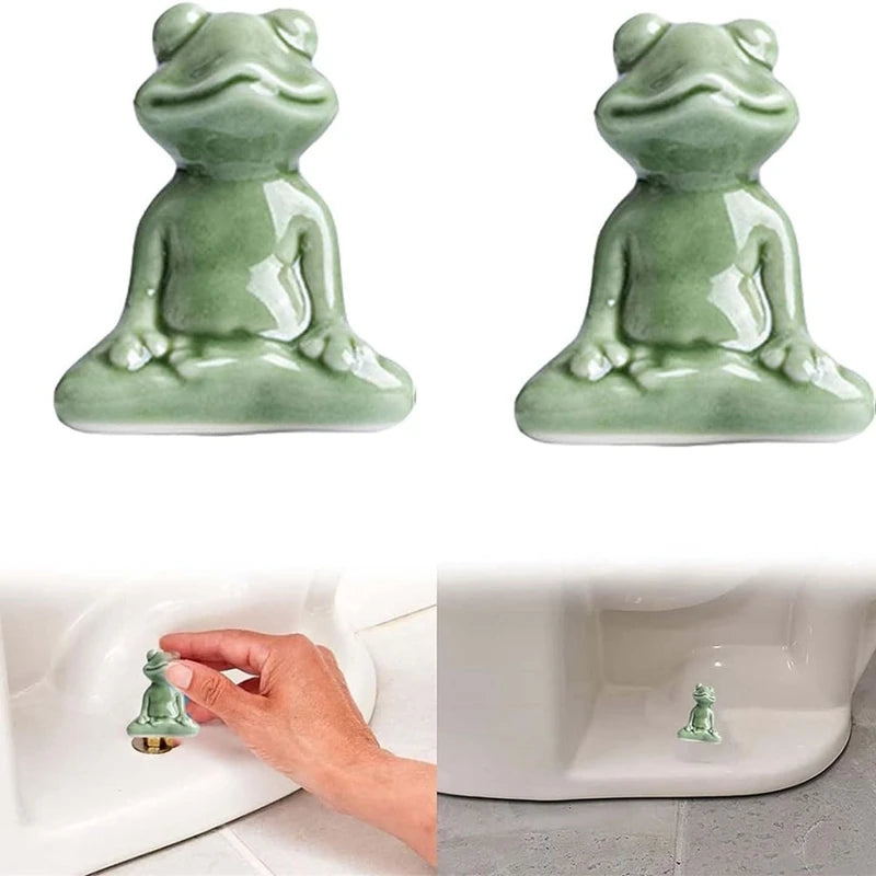 Toilet Bolt Caps,Ceramic Toilet Bolt Covers Cute Bathroom Decor, Easy Installation Toilet Replacement Parts Oasis Select Green B 2PCS