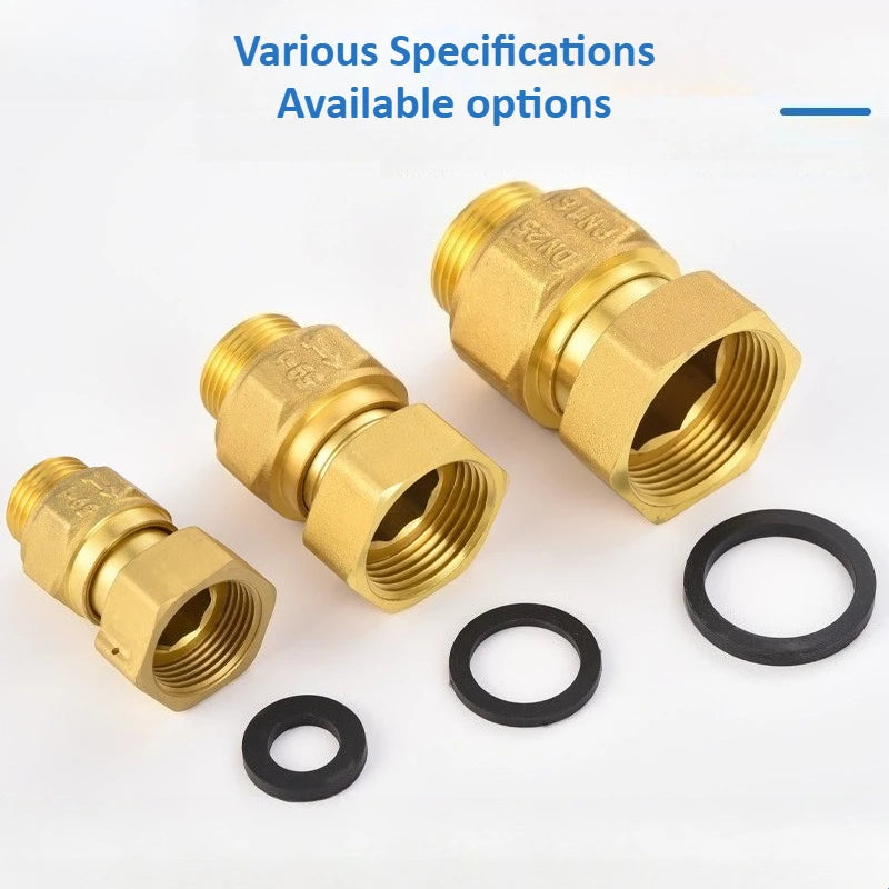 Brass Check Valve Union Fitting One-Way One-Way Water Meter Check Valve Female and Male Threaded Reverse Expandable Copper Oasis Select