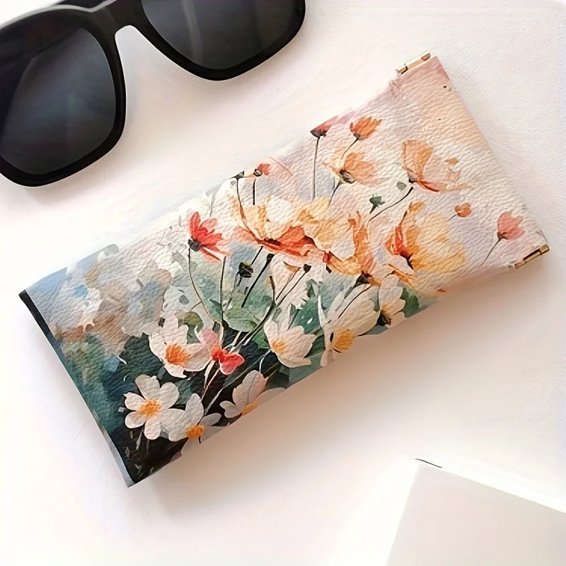 1pc Glasses Case, Faux Leather Eyeglass Pouch, Waterproof Glasses Box, Glasses Storage Bag, Travel Eyewear Accessories Oasis Select