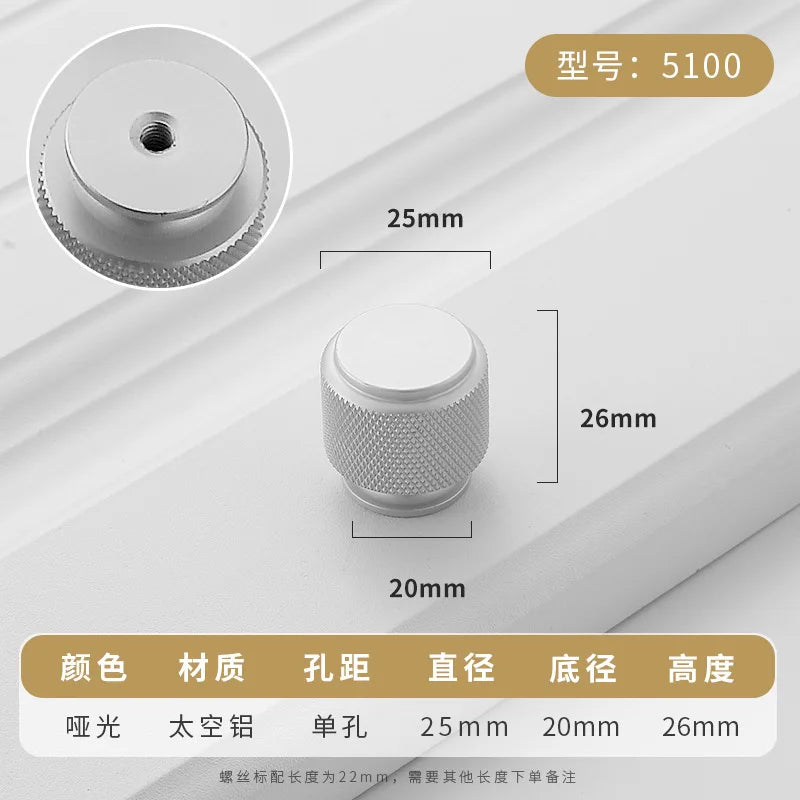 Aluminium Alloy Black Cabinet Knobs Kitchen Cabinet Handles Drawer Pulls Furniture Handle Hardware Oasis Select matt5100-single hole