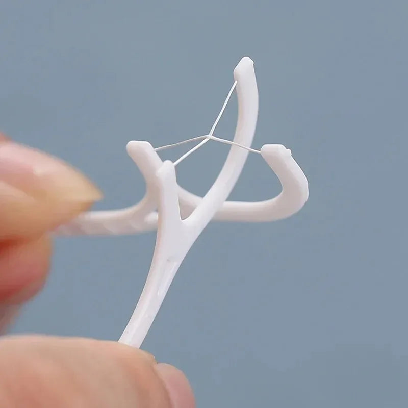 100/300/600Pcs Disposable Dental Floss Sticks Ultra-Fine Portable Toothpick Flosser Set Dental Oral And Travel Care Supplies Oasis Select